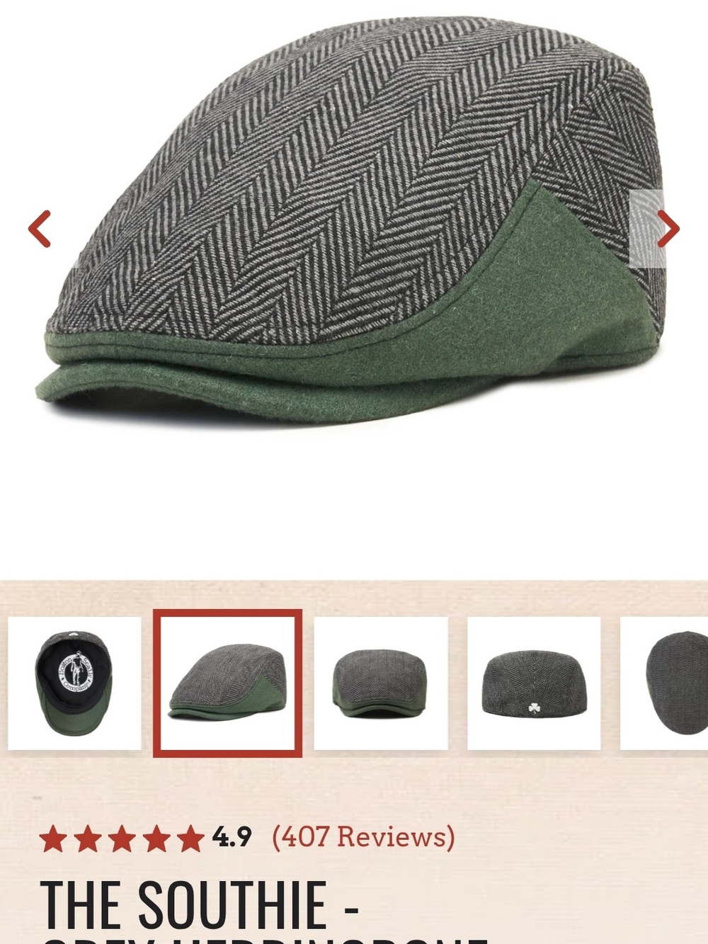 Boston Scally Company The Southie Two-Tone Flat Cap - Green & Gray
